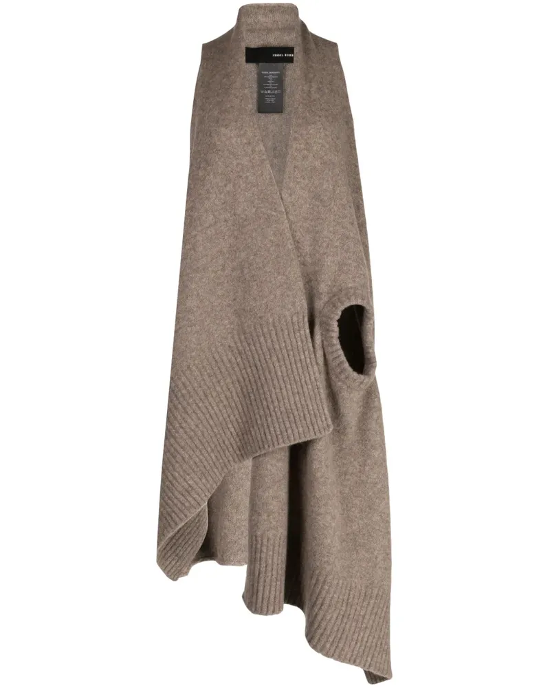 Isabel Benenato Asymmetrische Weste - Braun Braun