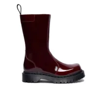 Rejena Chelsea-Boots mit Reißverschluss - Rot