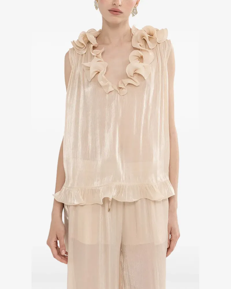 NISSA Hose mit weitem Bein - Nude Nude