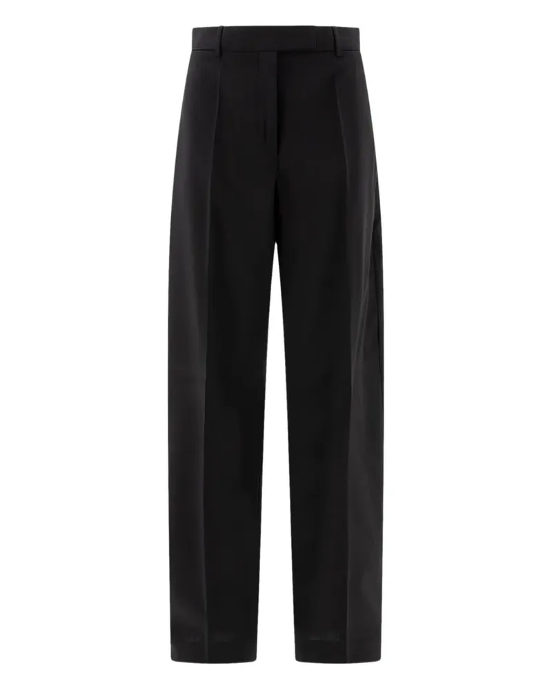 Max Mara Hose mit Bundfalten - Schwarz Schwarz