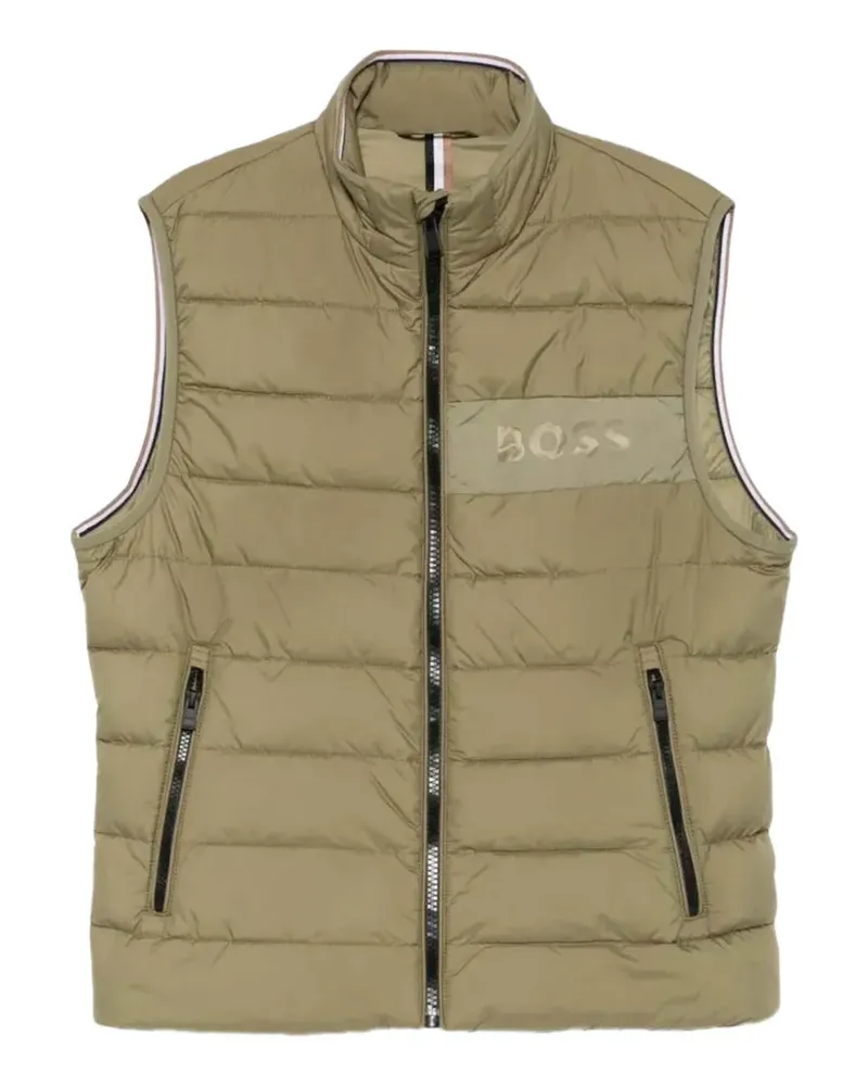 HUGO BOSS logo padded gilet - Nude Nude