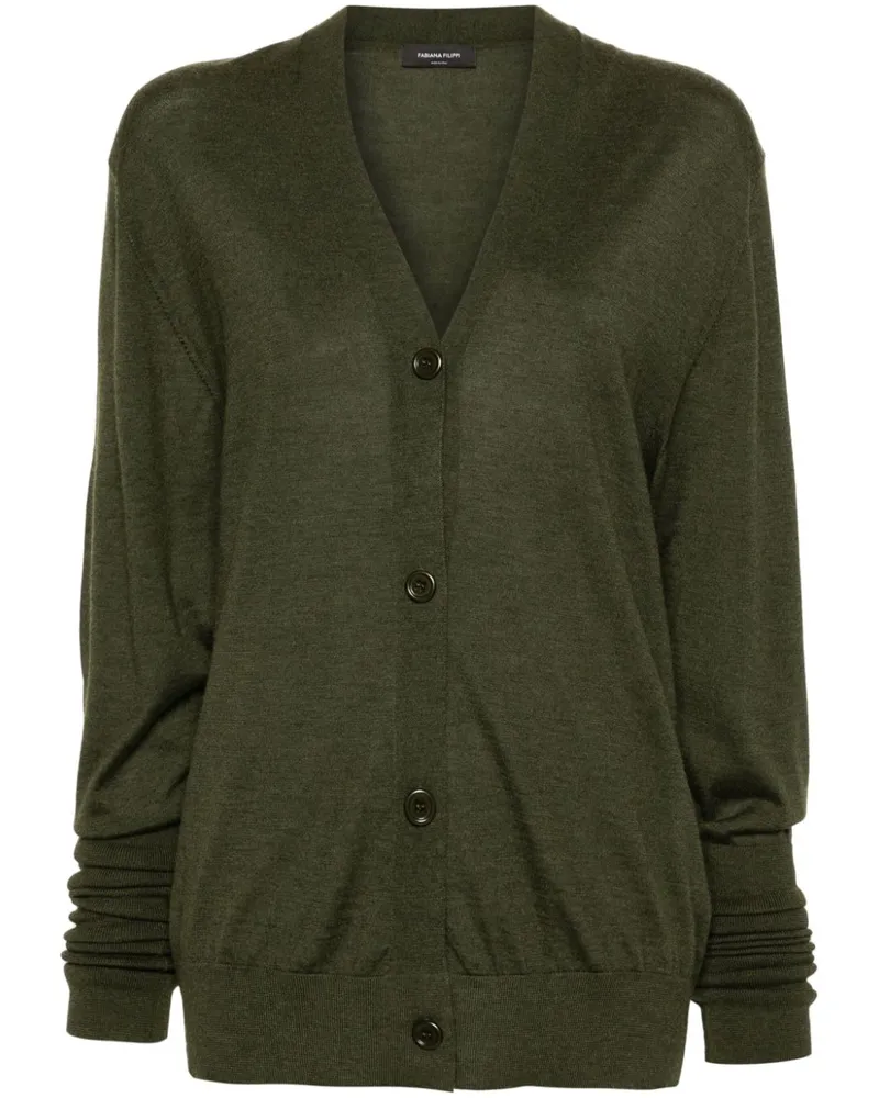 Fabiana Filippi Cardigan mit V-Ausschnitt - Grün Grün