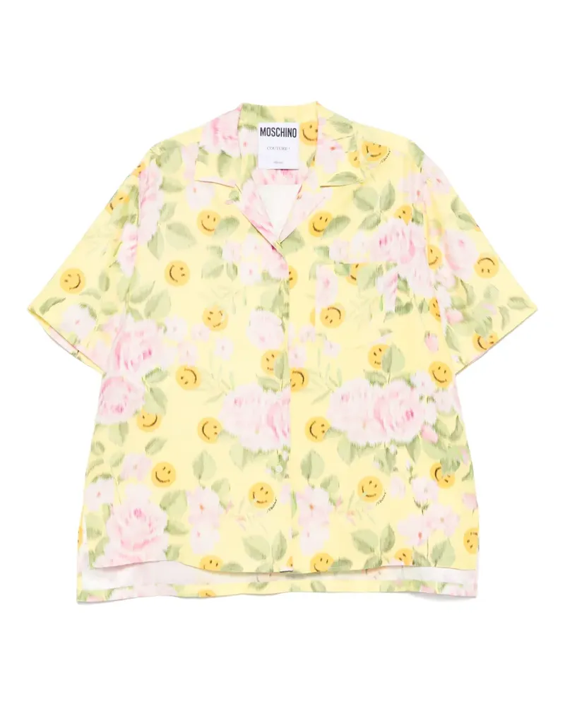 Moschino x Smiley Seidenhemd - Gelb Gelb
