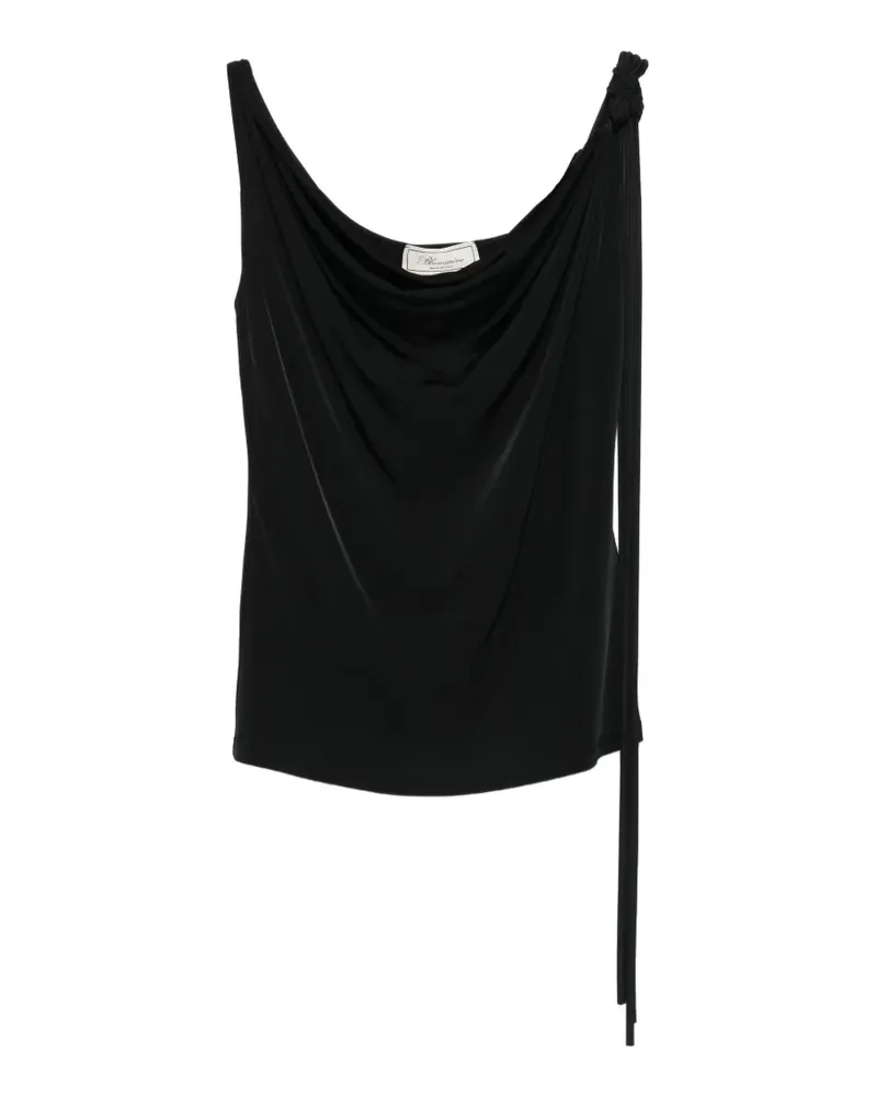 Blumarine tie-detail top - Schwarz Schwarz