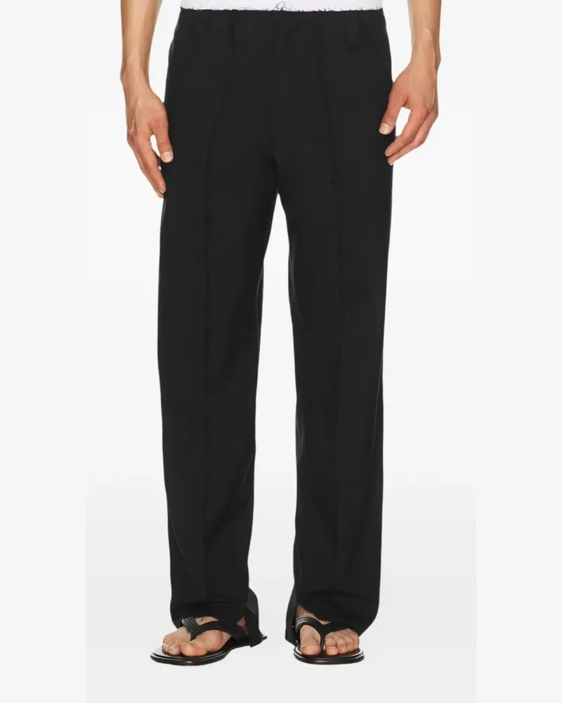 Spencer Badu frayed-edge panelled trousers - Schwarz Schwarz