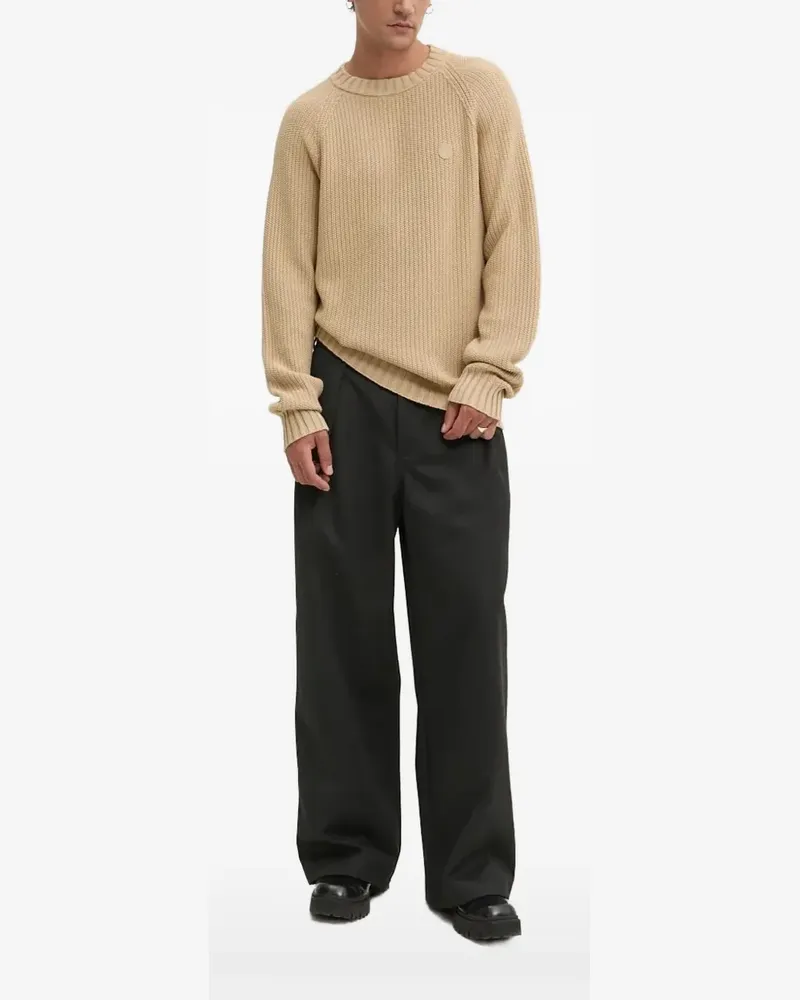 HUGO BOSS Pullover mit Logo-Applikation - Nude Nude