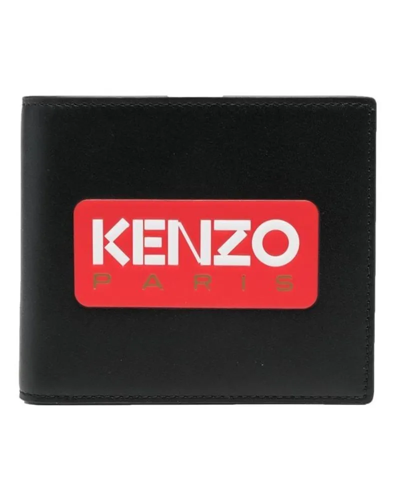 Kenzo Portemonnaie mit Logo-Patch - Schwarz Schwarz