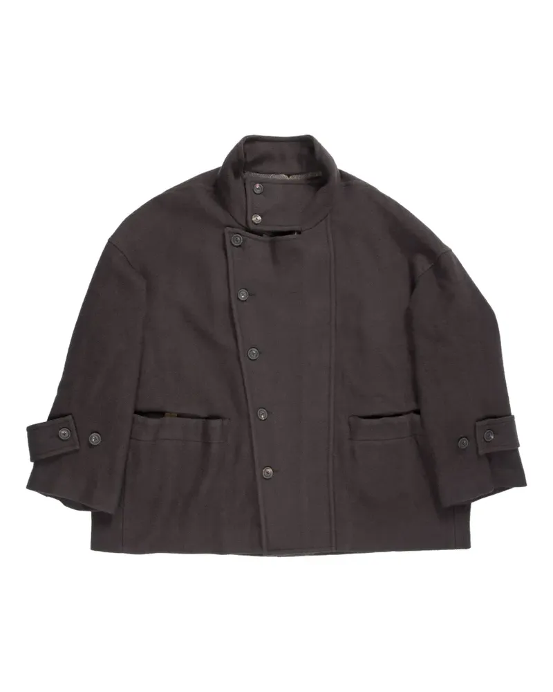 Ziggy Chen stand collar short coat - Braun Braun