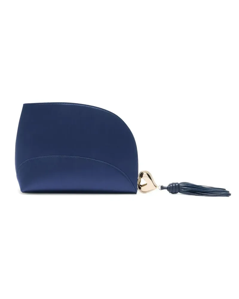 Genny Clutch in Herzform mit Quaste - Blau Blau
