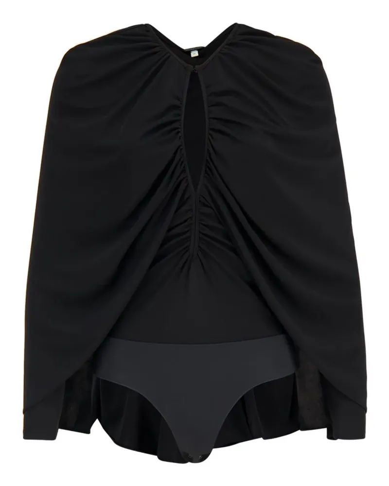 Johanna Ortiz Drapierter Starlight Body - Schwarz Schwarz