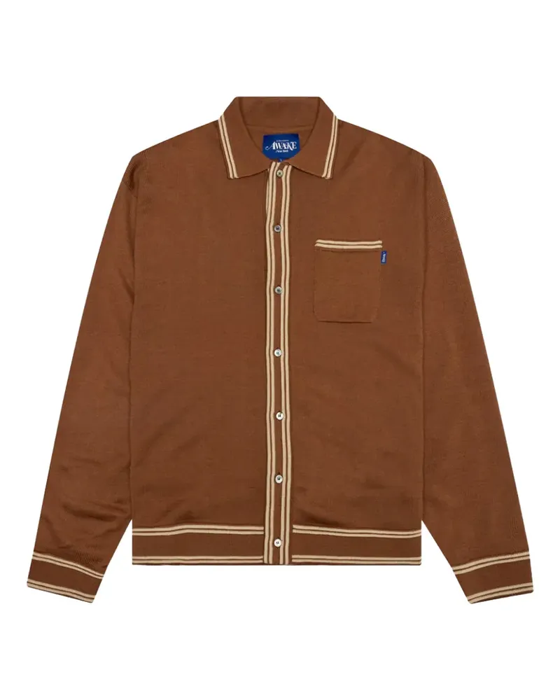 AWAKE NY striped-trim cardigan - Braun Braun