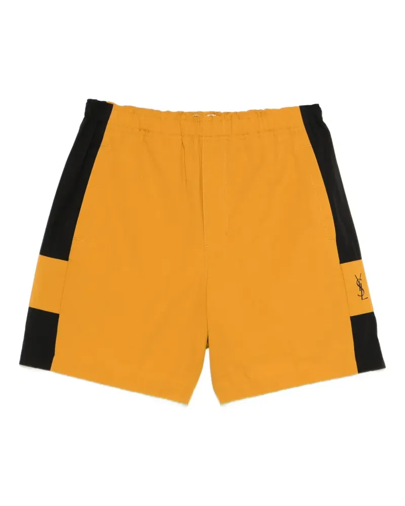 Saint Laurent Cassandre Shorts mit Logo - Gelb Gelb
