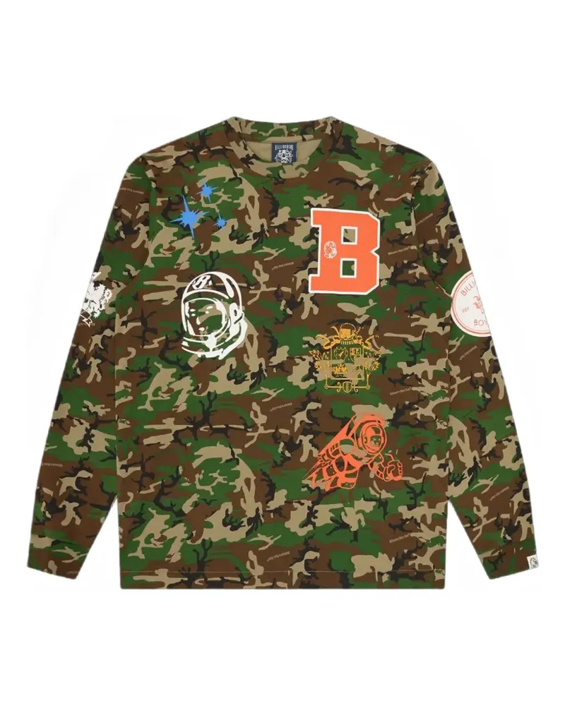 Billionaire Boys Club Langarmshirt mit Camouflage-Print - Grün Grün