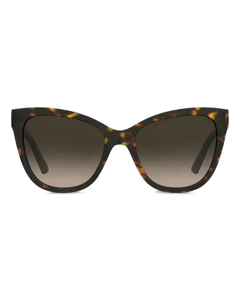 Moschino tortoiseshell-effect cat-eye sunglasses - Braun Braun