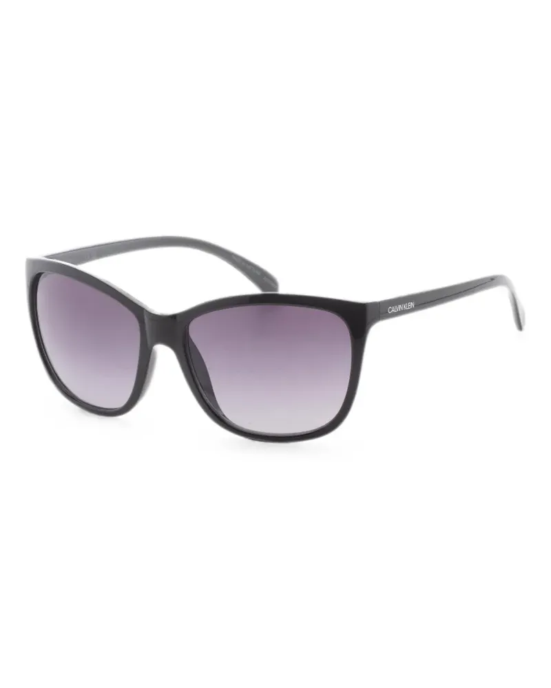 Calvin Klein Eckige Sonnenbrille mit Farbverlauf-Gläsern - Schwarz Schwarz