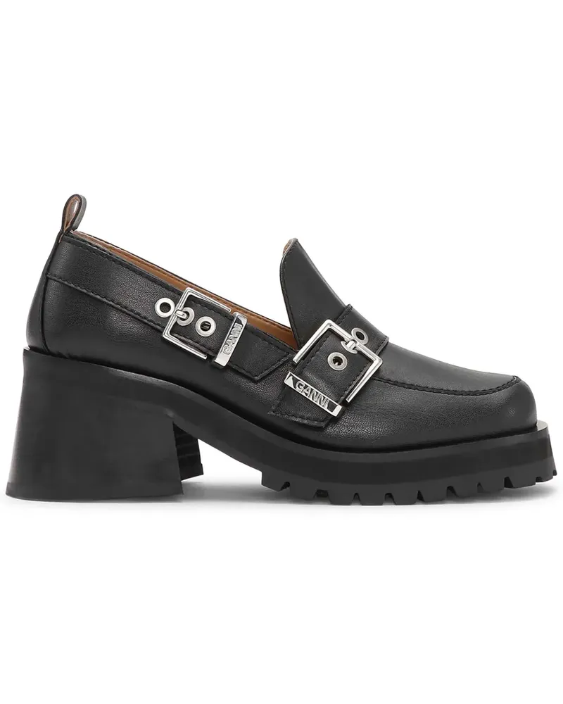 Ganni Loafer mit Plateau - Schwarz Schwarz