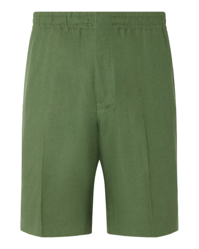 Ermenegildo Zegna Oasi Lino Shorts mit Stretchbund - Grün Grün