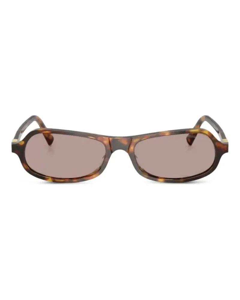 Miu Miu geometric-frame sunglasses - Braun Braun