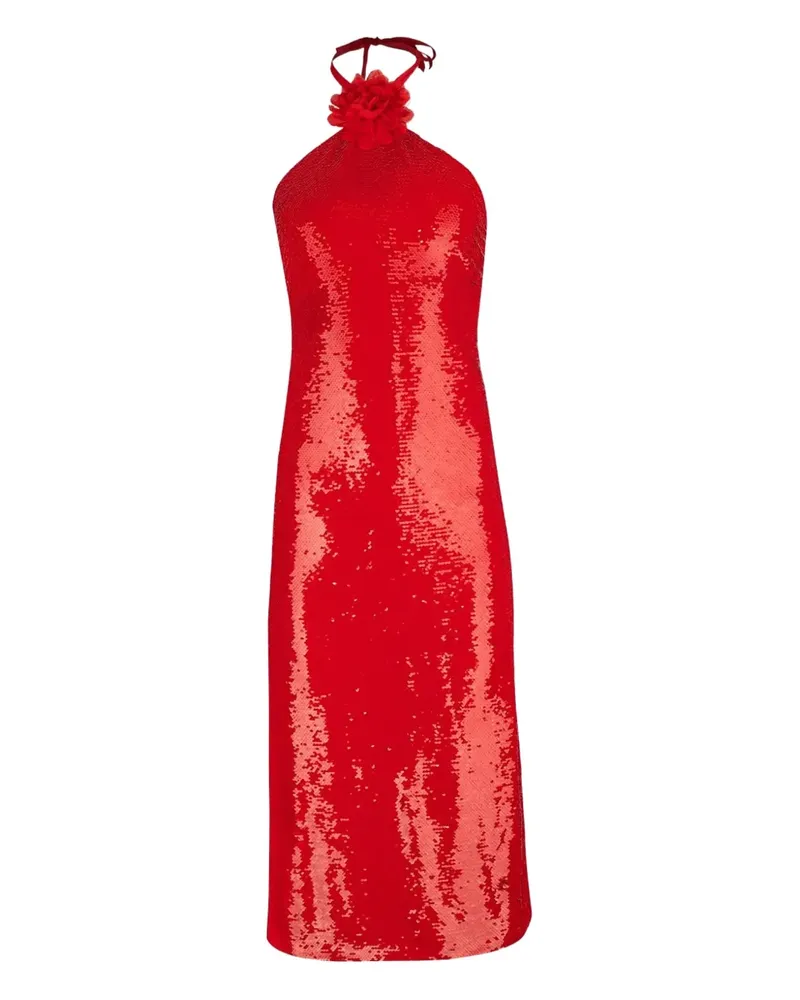 Le Superbe Kaia halterneck sequinned dress - Rot Rot