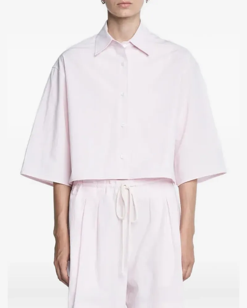Maria Mcmanus cropped short-sleeve shirt - Rosa Rosa