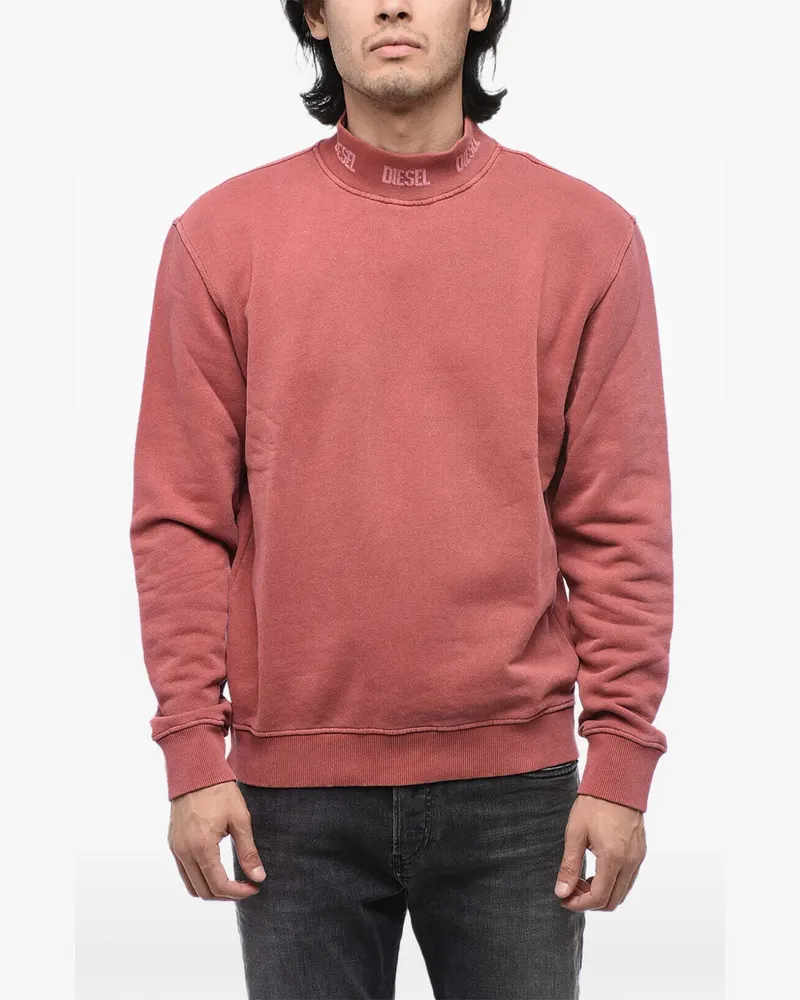 Diesel Sweatshirt mit Stehkragen - Rot Rot