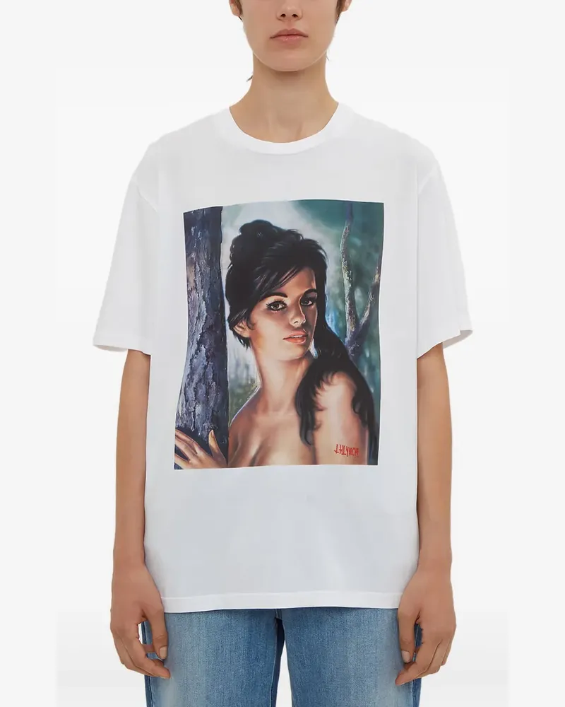 Stella McCartney T-Shirt mit grafischem Print - Weiß Weiß