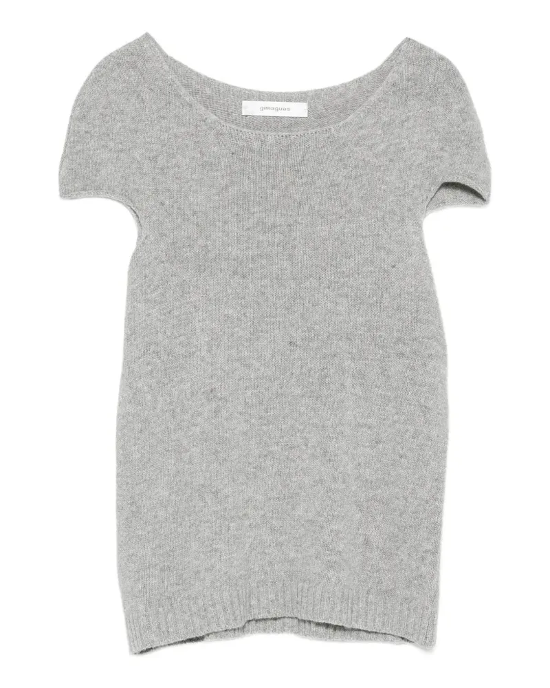 GIMAGUAS fine-knit cap-sleeve T-shirt - Grau Grau