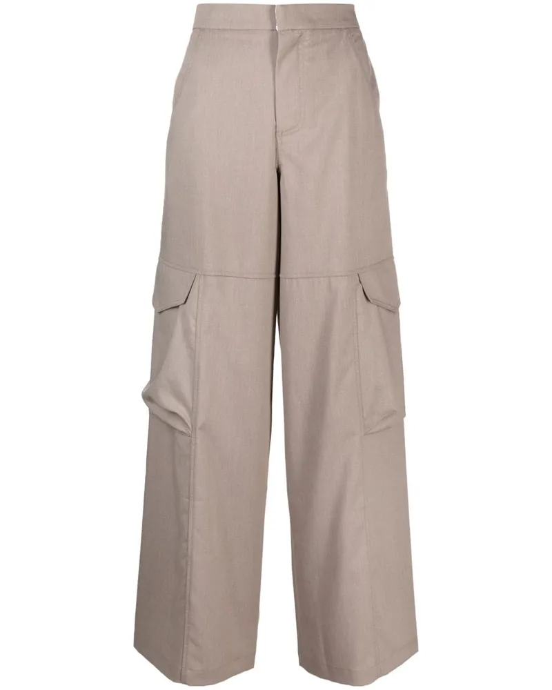 GCDS Cargohose mit weitem Bein - Grau Grau