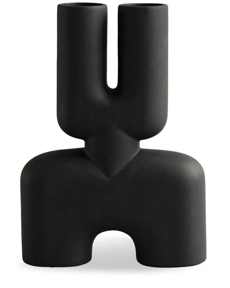 101 Copenhagen Mittelgroße Cobra Double Vase - Schwarz Schwarz