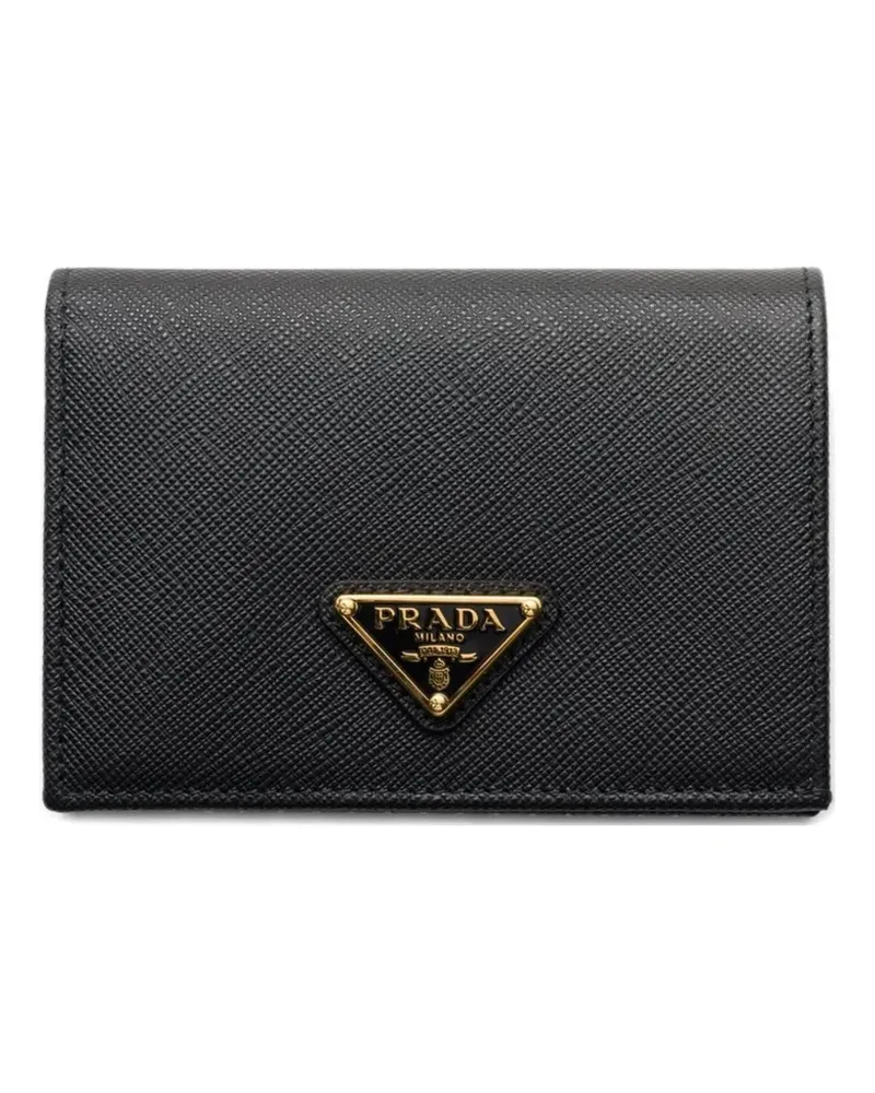 Prada Kleines Portemonnaie aus Saffiano-Leder - Schwarz Schwarz