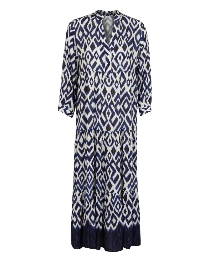 Lenny Niemeyer Gestuftes Strandkleid mit Ikat-Print - Blau Blau