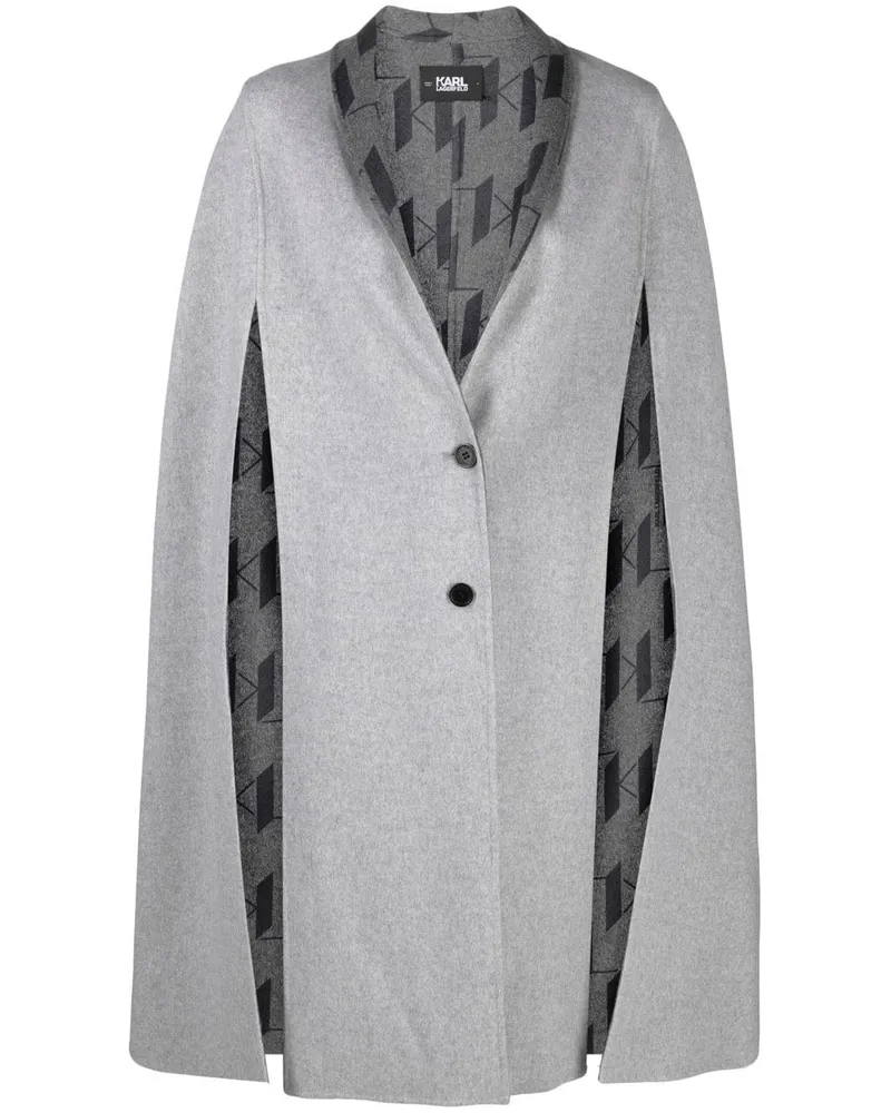 Karl Lagerfeld Wendbares Intarsien-Cape - Grau Grau