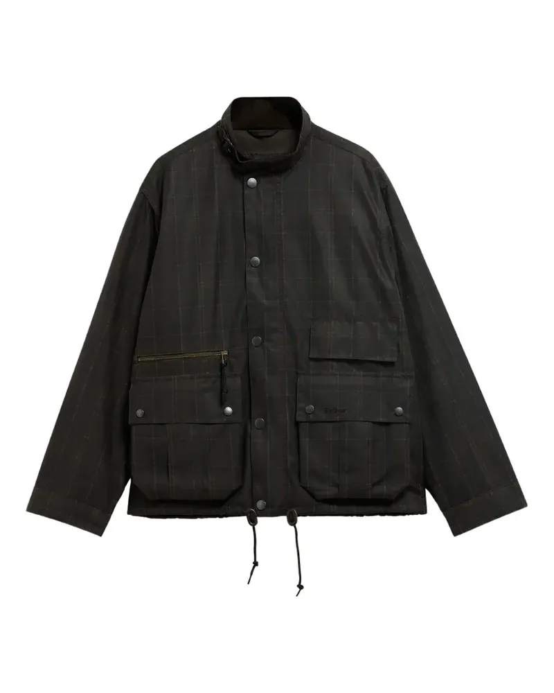 Barbour Ursula Jacke mit Schottenkaro-Print und Schnallenkragen - Grün Grün