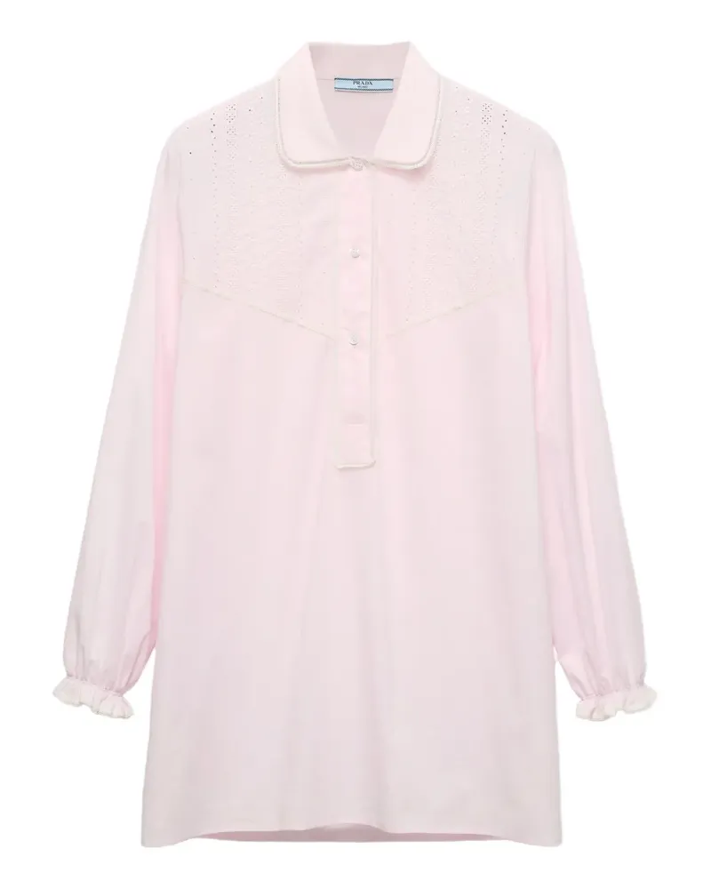 Prada Besticktes Batist-Hemd - Rosa Rosa