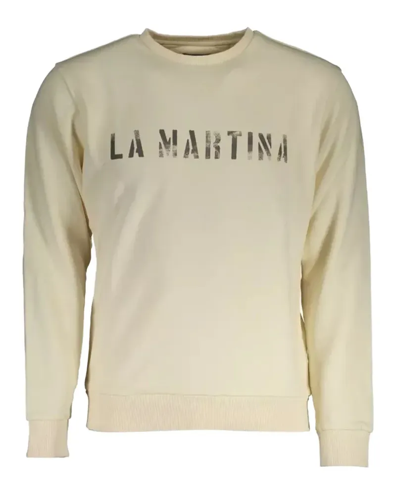La Martina logo-print crew-neck sweater - Nude Nude