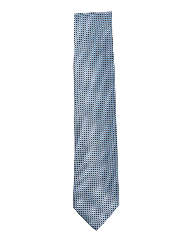 Brioni patterned tie - Blau Blau