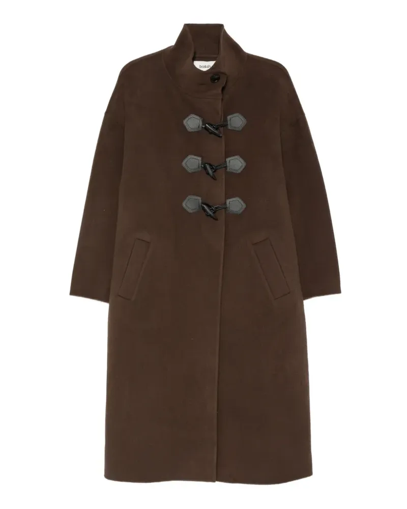 ba&sh Kaya toggle-fastening funnel-neck coat - Braun Braun