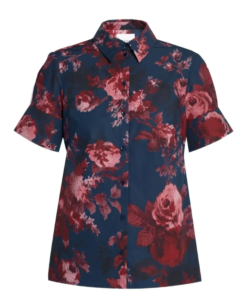 Erdem Popeline-Hemd mit Blumenprint - Blau Blau