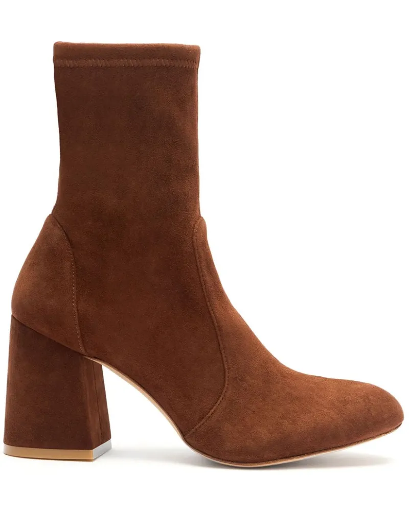 Stuart Weitzman Knöchelhohe Wildlederstiefel - Braun Braun