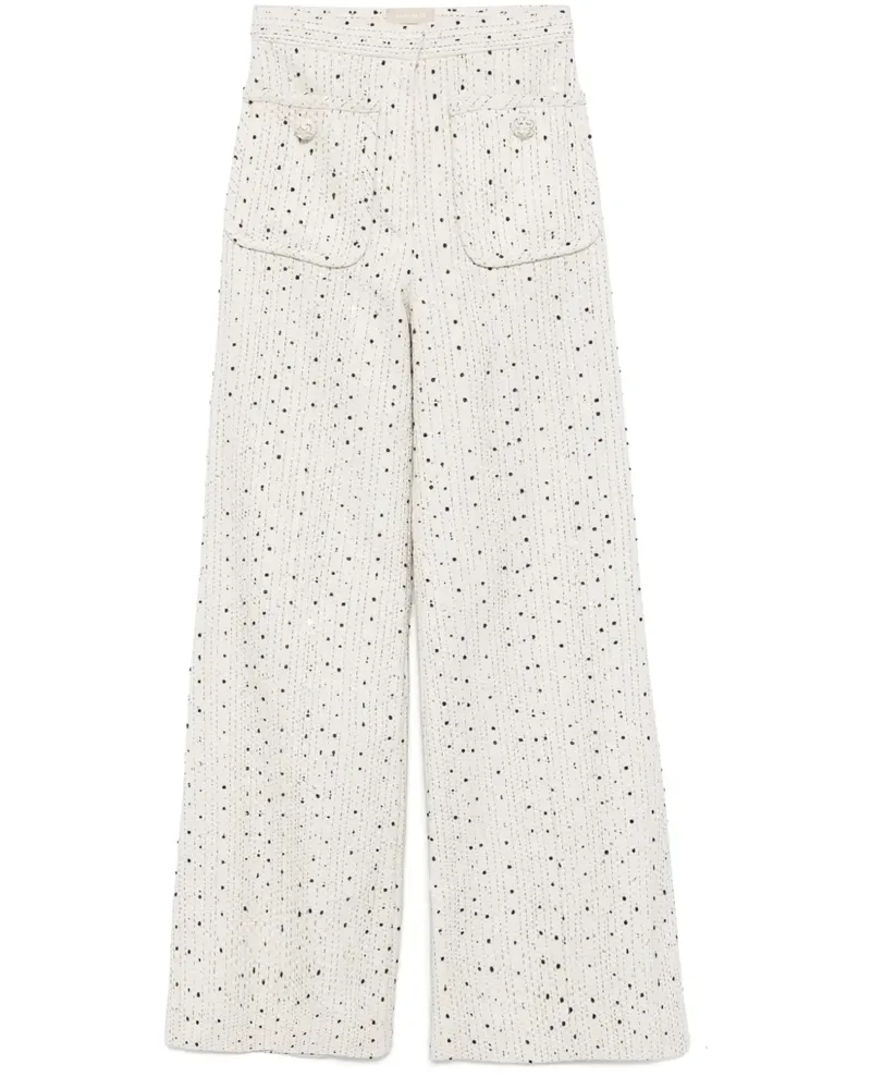 Elie Saab Tweed-Hose - Weiß Weiß