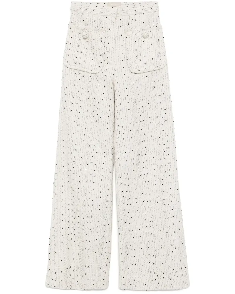 Elie Saab Tweed-Hose - Weiß Weiß