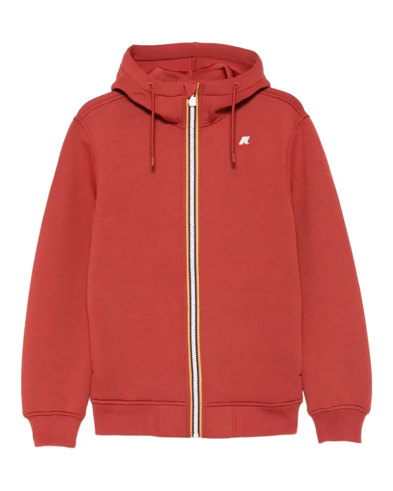 K-Way Kapuzenjacke mit Logo-Patch - Rot Rot
