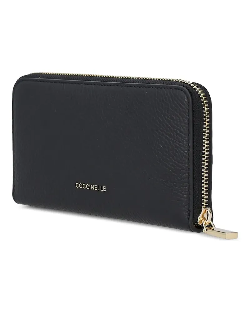 Coccinelle Portemonnaie mit Logo-Schild - Schwarz Schwarz