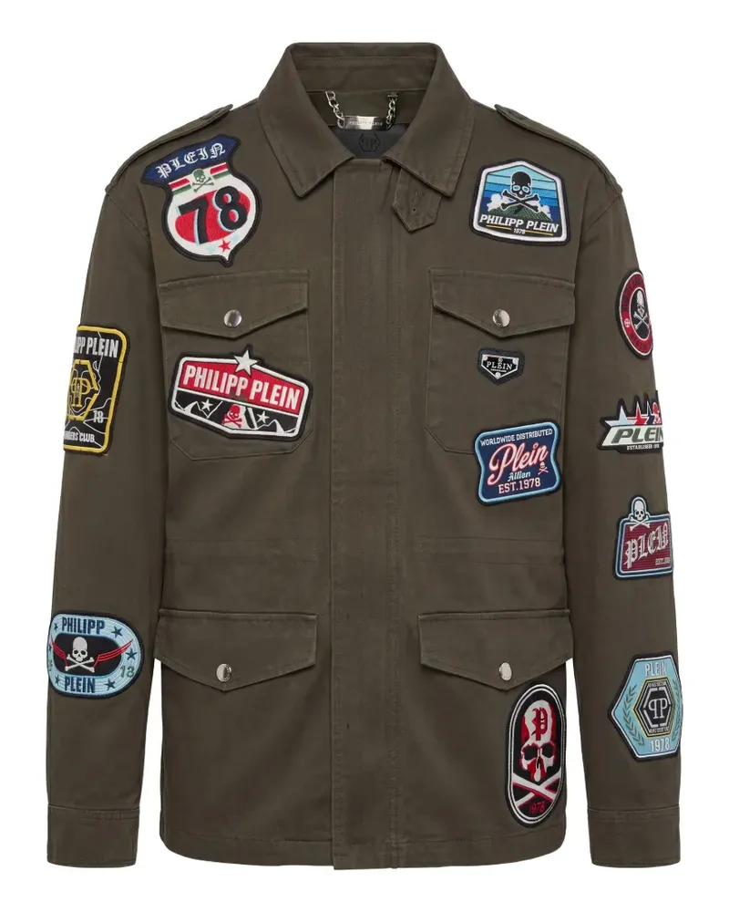 Philipp Plein military jacket patches - Grün Grün