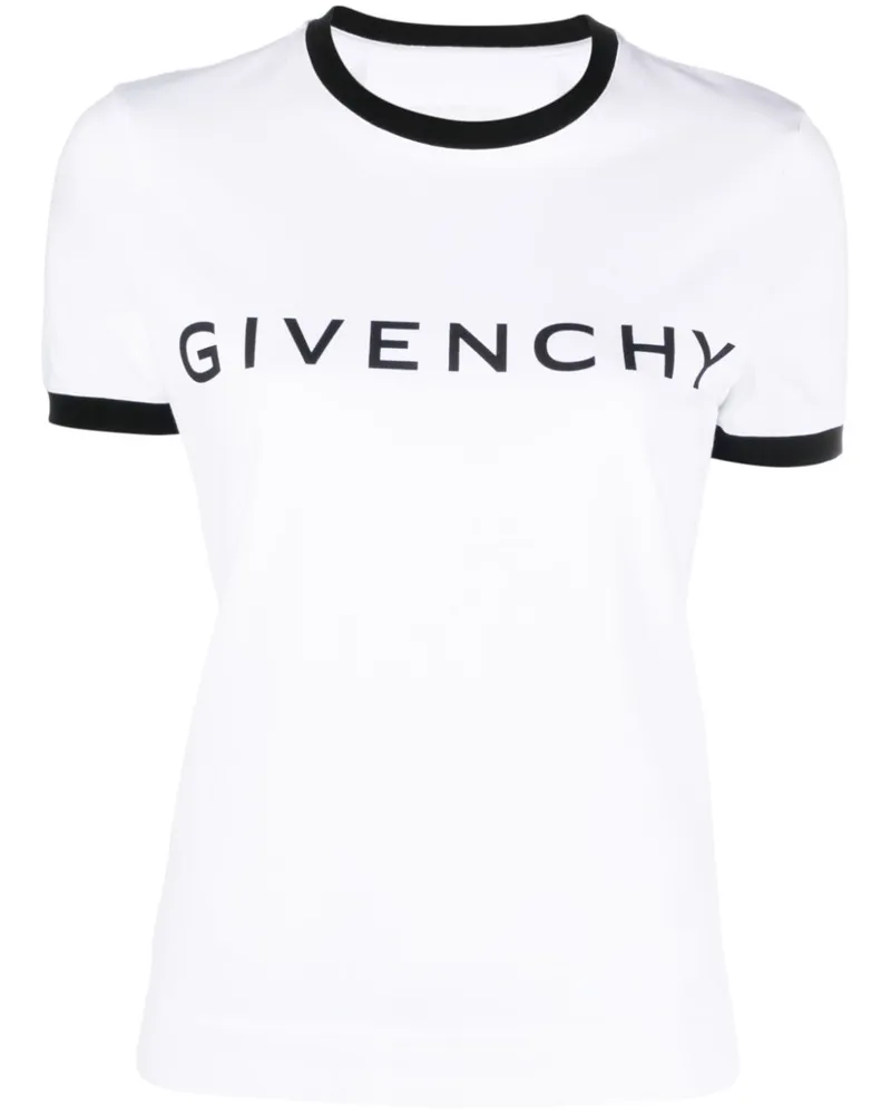 Givenchy T-Shirt mit Logo-Print Weiß