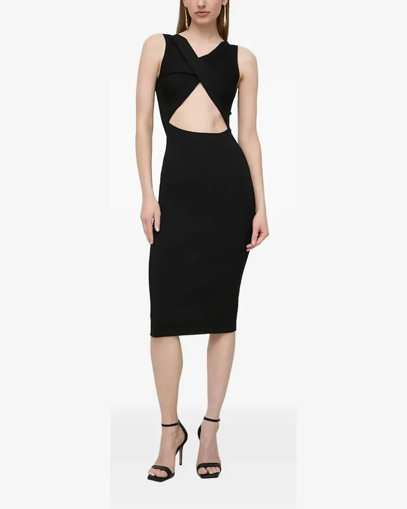 Silvian Heach cut-out midi dress - Schwarz Schwarz
