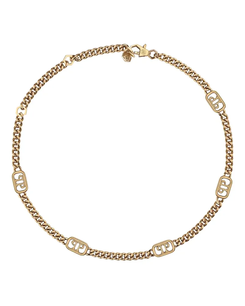 Philipp Plein Plein Lettering necklace - Gold Gold