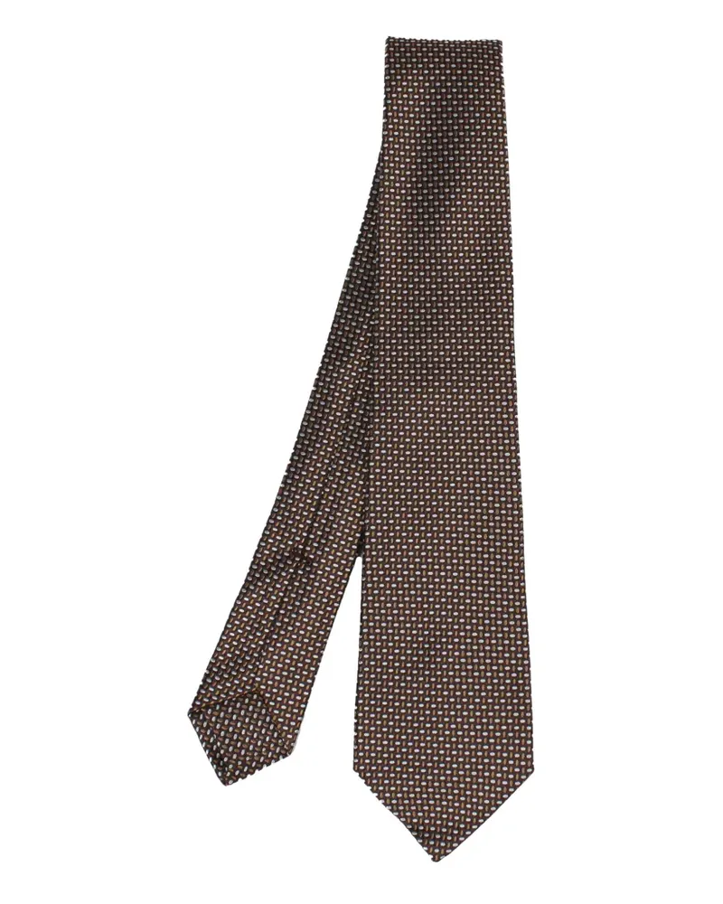 Kiton patterned silk tie - Braun Braun