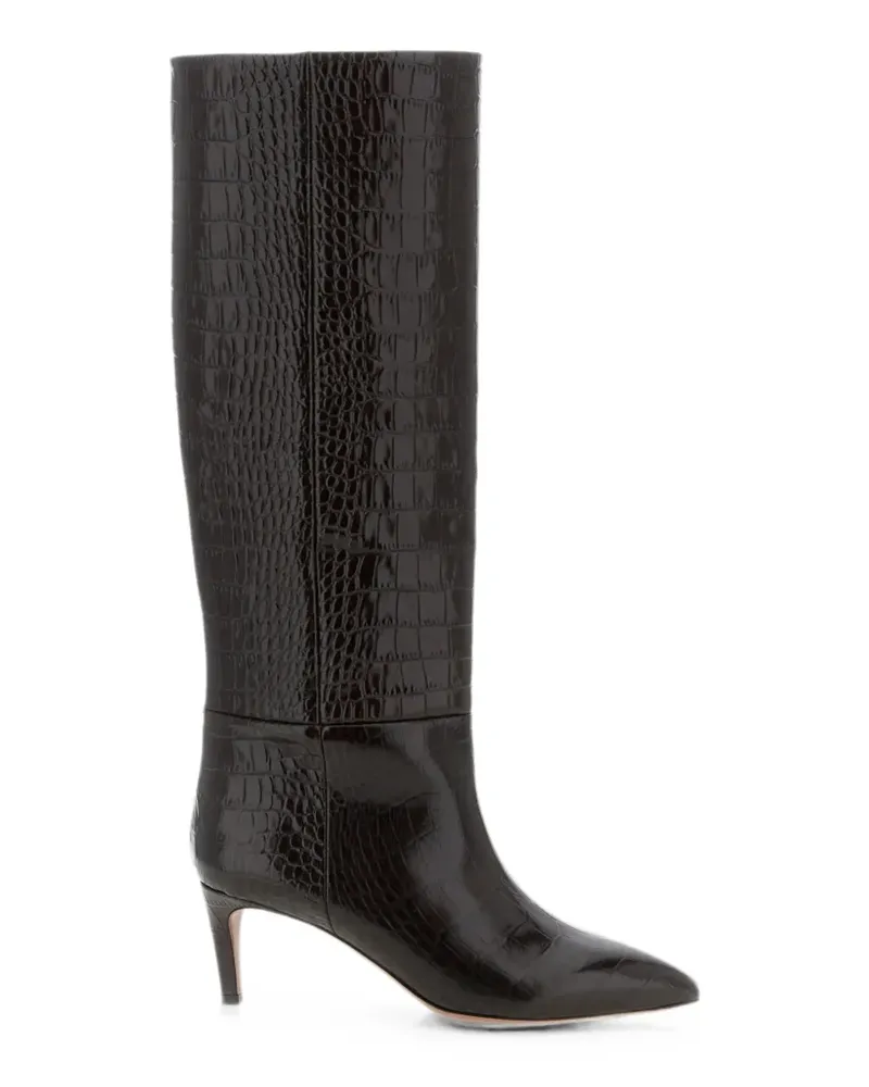 Paris Texas croc-effect leather boots - Braun Braun