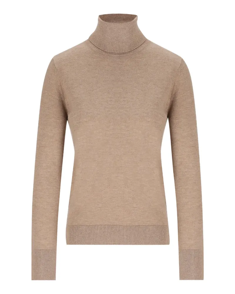 Max Mara Max Mara Rollkragenpullover mit Ellbogen-Patch - Nude Nude
